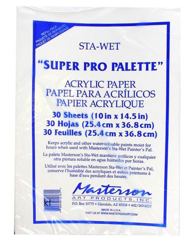 STA-WET PRO PALETTE ACRYLIC PAPER REFILL 30 SHEETS 10