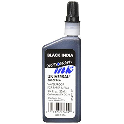 INK BLACK INDIA UNIVERSAL WATERPROOF 3/4oz Thumbnail