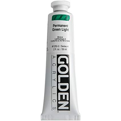 Golden Heavy Body Acrylic Permanent Green Light 59ml Thumbnail