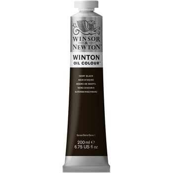 WINTON OIL COLOUR IVORY BLACK 200ml Thumbnail
