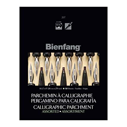 BIENFANG CALLIGRAPHY PAD 50 SHEETS ASSORTED 8.5