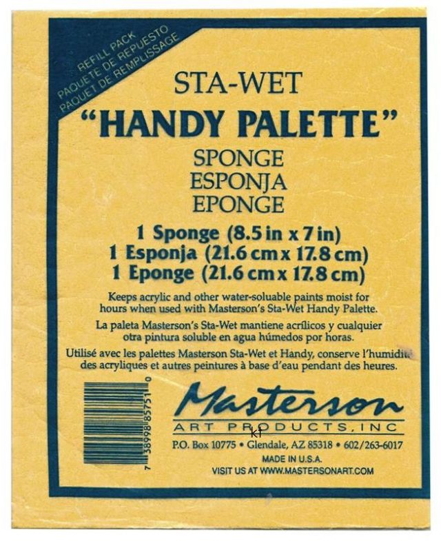 STA-WET HANDY PALETTE SPONGE REFILL 8.5