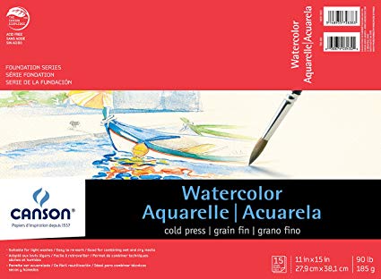 WATERCOLOR PAD COLD PRESS 90 lb 15 SHEETS 11