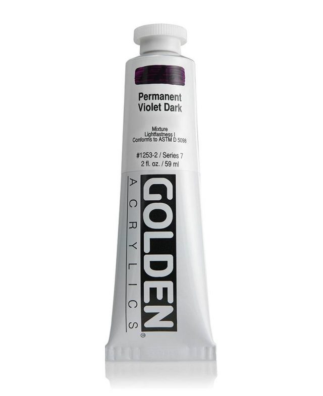 Golden Heavy Body Acrylic Permanent Violet Dark 59ml Thumbnail