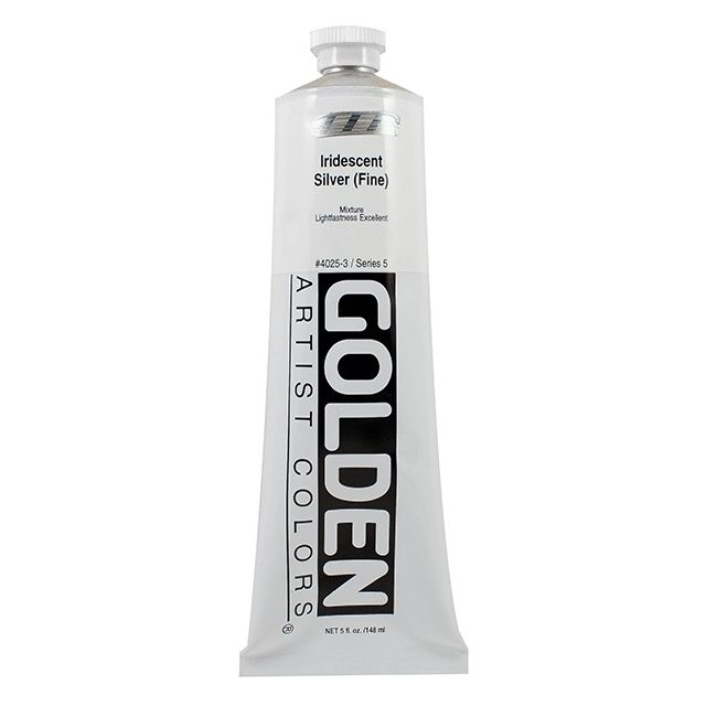 Golden Heavy Body Acrylic Iridescent Silver Fine 59ml Thumbnail
