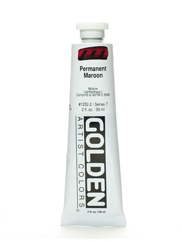 Golden Heavy Body Acrylic Permanent Maroon 59ml Thumbnail