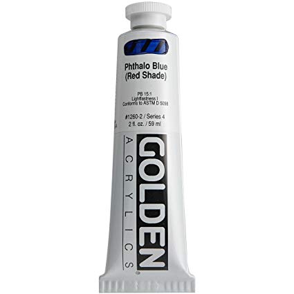 Golden Heavy Body Acrylic Phthalo Blue (Red Shade) 59ml Thumbnail