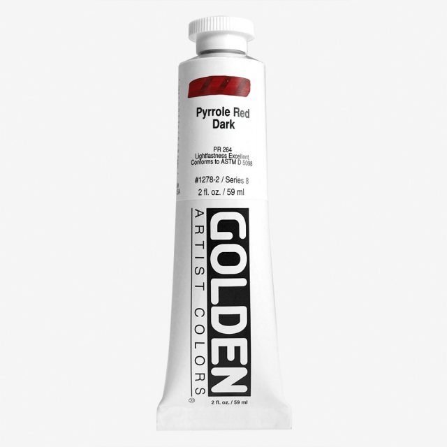 Golden Heavy Body Acrylic Pyrole Red Dark 59ml Thumbnail