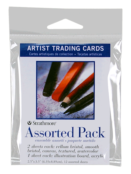 ARTIST TRADING CARDS  ASSORTED PACK 12 SHEETS 2.5 x 3.5 Thumbnail