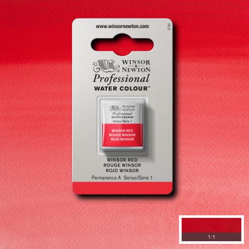 PROFESSIONAL WATER COLOUR HALF PAN WINSOR RED Thumbnail
