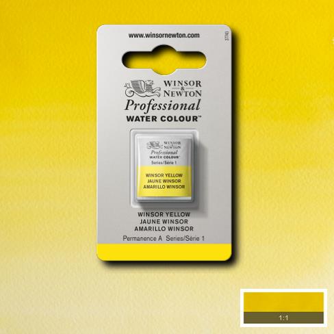 PROFESSIONAL WATER COLOUR HALF PAN WINSOR YELLOW Thumbnail