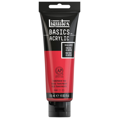 BASICS ACRYLIC TRANSPARENT RED 118 ml Thumbnail
