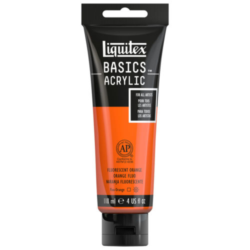 BASICS ACRYLIC FLORESCENT ORANGE 118 ml Thumbnail