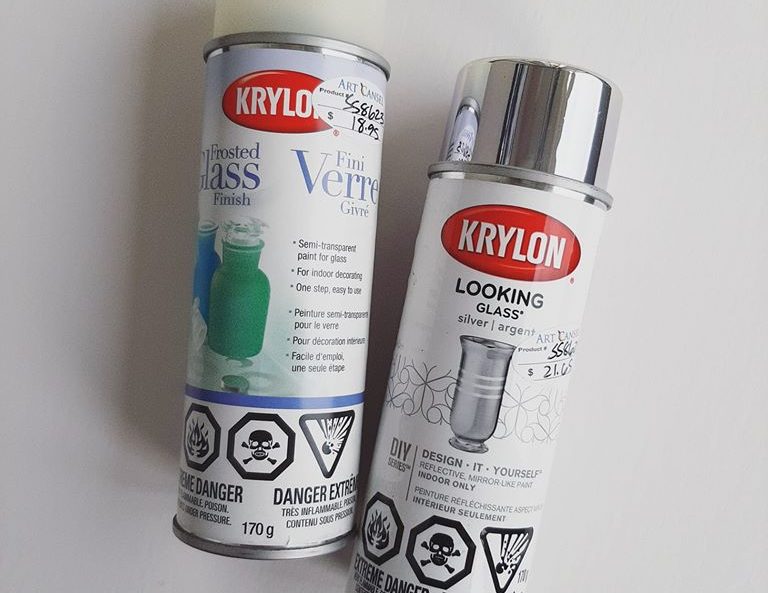 New!! Krylon Looking Glass Paint, and Frosted Glass Paint! Art Cansel