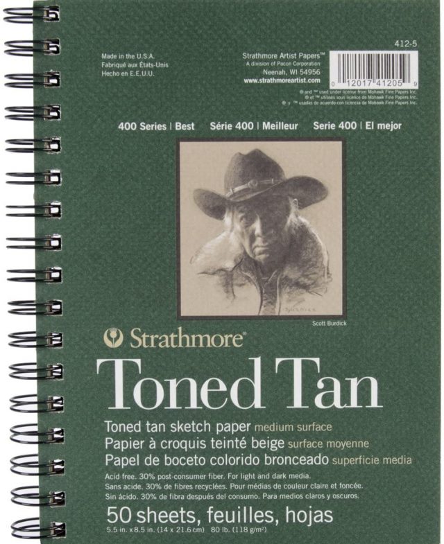 Strathmore Spiral Toned Sketch Book 5.5