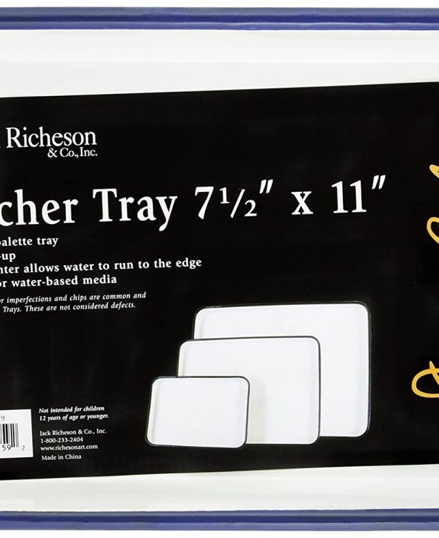 Jack Richeson Butcher Tray Palette, 7 x 11-Inch, Porcelain on Steel, White Thumbnail