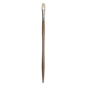 Winsor & Newton Artists' Oil Synthetic Hog Brush - Bright, Size 6, Long Handle Thumbnail