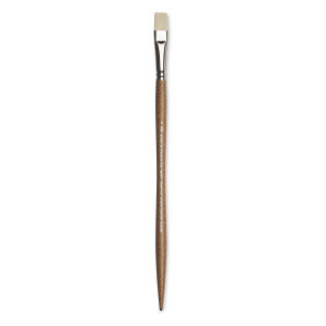 Winsor & Newton Artists' Oil Synthetic Hog Brush - Bright, Size 8, Long Handle Thumbnail