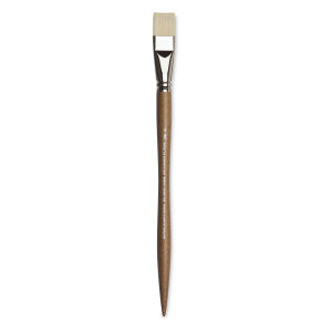 Winsor & Newton Artists' Oil Synthetic Hog Brush - Bright, Size 12, Long Handle Thumbnail