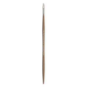 Winsor & Newton Artists' Oil Synthetic Hog Brush - Flat, Size 1, Long Handle Thumbnail
