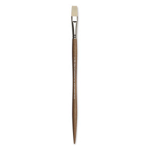 Winsor & Newton Artists' Oil Synthetic Hog Brush - Flat, Size 8, Long Handle Thumbnail