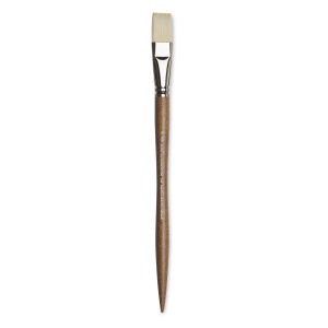 Winsor & Newton Artists' Oil Synthetic Hog Brush - Flat, Size 12, Long Handle Thumbnail