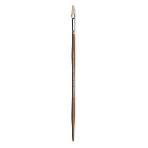 Winsor & Newton Artists' Oil Synthetic Hog Brush - Filbert, Size 4, Long Handle Thumbnail
