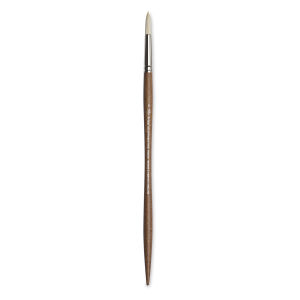 Winsor & Newton Artists' Oil Synthetic Hog Brush - Round, Size 6, Long Handle Thumbnail