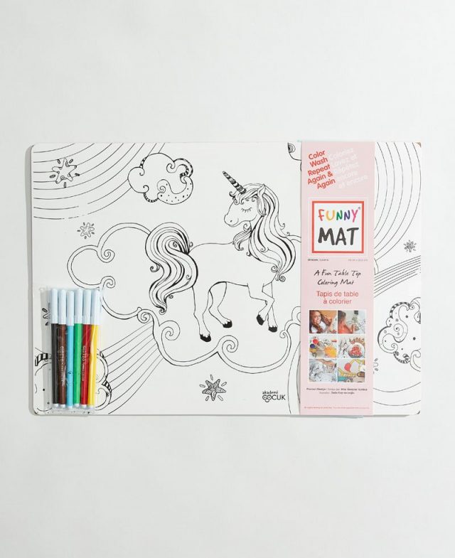 Funny Mat Coloring - 2 pack Mermaid/ Unicorn Set With Markers Thumbnail