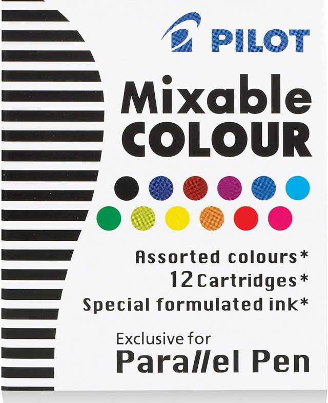 Pilot Parallel Pen Ink Refills for Calligraphy Pens, Assorted Colors, 12 Cartridges Per Pack Thumbnail