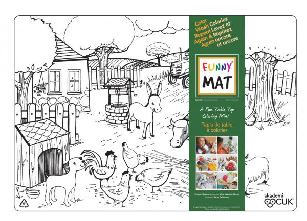 Funny Mat Coloring - Farm Animals Thumbnail