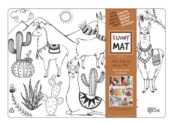 Funny Mat Coloring - Llama Thumbnail