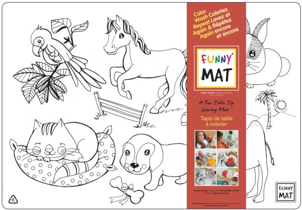 Funny Mat Coloring - Playful Animals Thumbnail