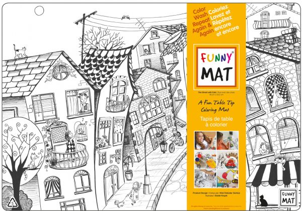 Funny Mat Coloring - Street Cats Thumbnail