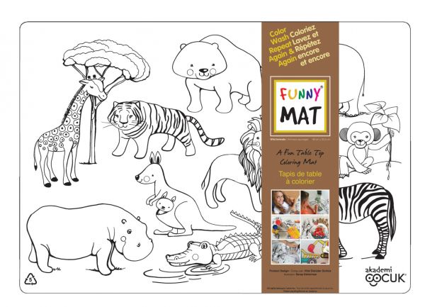 Funny Mat Coloring - Wild Animals Thumbnail