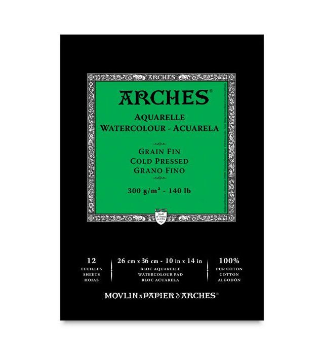 Arches Watercolor Pad, 140 lb. Cold Pressed, 10