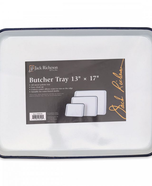Jack Richeson Butcher Tray Palette, 13 x 17 in, Porcelain On Steel, White Thumbnail