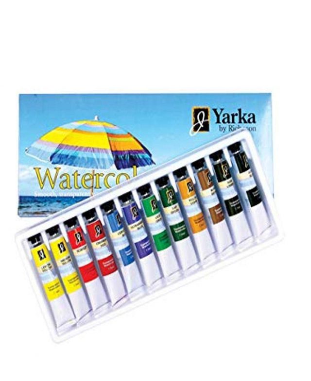 Yarka Non-Toxic Watercolor Paint Set, 7.5 mL Tube, Assorted Bright Color (Pack of 12) Thumbnail