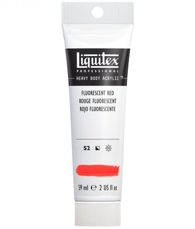Liquitex Professional Heavy Body Acrylic Paint - Fluorescent Red, 59 ml, Tube Thumbnail