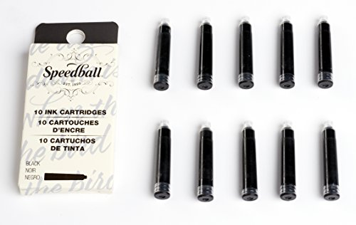 Speedball Calligraphy Fountain Pen Refill 10pk Black Thumbnail