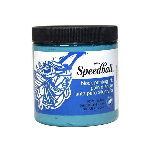 Speedball - Water-Soluble Block Printing Ink - 8oz Jar (Turquoise) Thumbnail